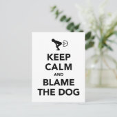 Behalt ruhig und verurteile den Hund. Postkarte (Stehend Vorderseite)