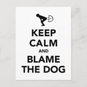 Behalt ruhig und verurteile den Hund. Postkarte (Vorderseite)