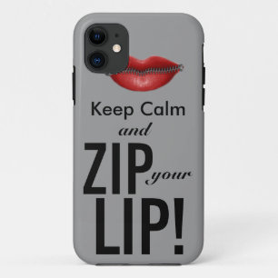 behalt ruhig und zieh deine Lippenparodie iPhone 11 Hülle