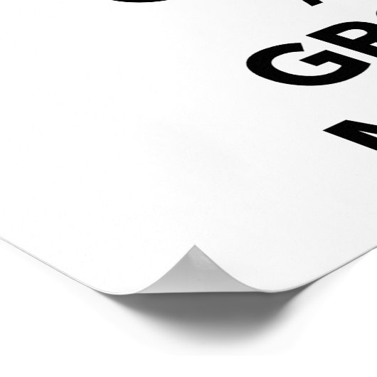 Behalt ruhig und züchte einen Mustache Poster (Ecke)