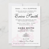 Behalt ruhig, weil es ein überraschendes Party ist Einladung (Rückseite)