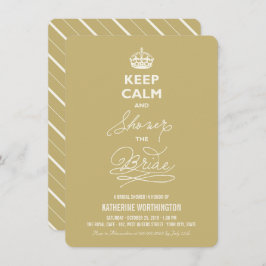 Behalt ruhige Dusche The Bride Funny Brautparty Einladung