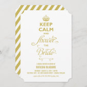 Behalt ruhige Dusche The Bride Funny Brautparty Einladung (Vorne/Hinten)