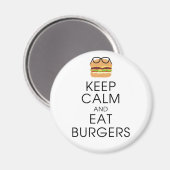 Behalt ruhige und fressende Burger Magnet (Vorderseite/Rückseite)