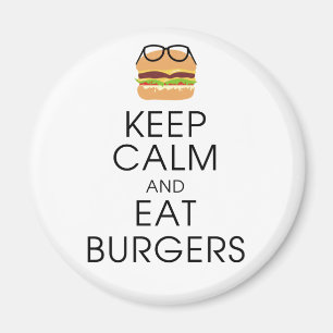 Behalt ruhige und fressende Burger Magnet