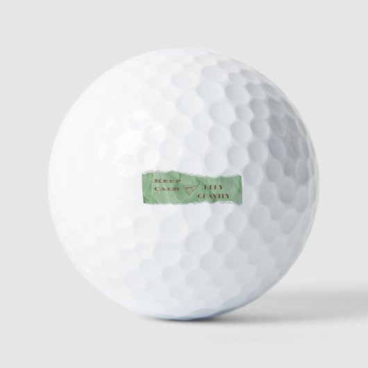 Behalt ruhige und trotzige Gravity Golf Balls Golfball (Vorderseite)