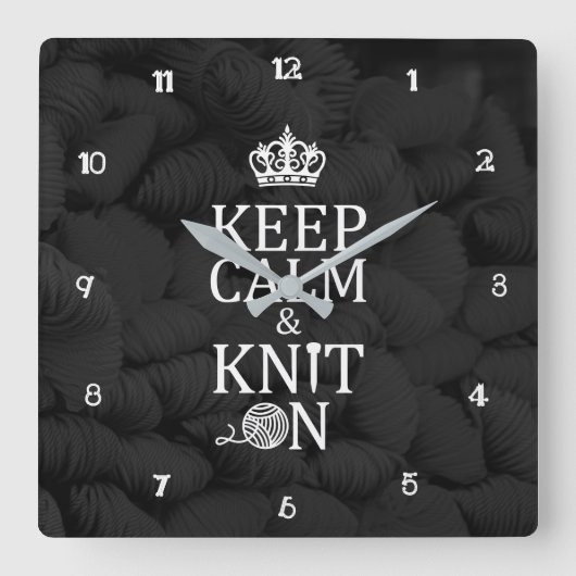 Behalt ruhigen Strick auf dem Floß Zimmer dunkel Quadratische Wanduhr (Vorderseite)