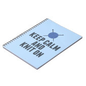 Behalt ruhigen Strick auf sonniges Gewitter Notizblock (Linke Seite)