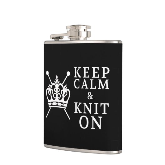 Behalt ruhigen Stricks auf Handwerkskunst {Dunkel} Flachmann (Links)