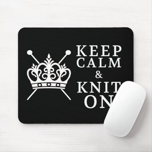 Behalt ruhigen Stricks auf Handwerkskunst {Dunkel} Mousepad (Mit Mouse)