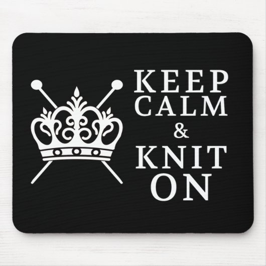 Behalt ruhigen Stricks auf Handwerkskunst {Dunkel} Mousepad (Vorne)