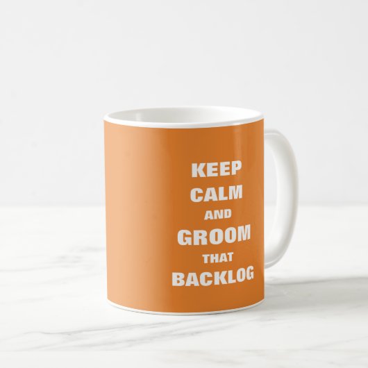 Behalt ruhiger Bräutigam-Backlog-Tasse für agiles  Kaffeetasse (VorderseiteRechts)