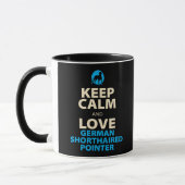 Behalt ruhiger deutscher Kurzzeiger Tasse (Links)