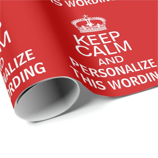 Behalt ruhiger DIY-Phrase rot weiß Geschenkpapier (Rolleneckpunkt)