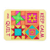 Behalt ruhiger und farbenfroher Patchwork-Blöcke Magnet (Horizontal)