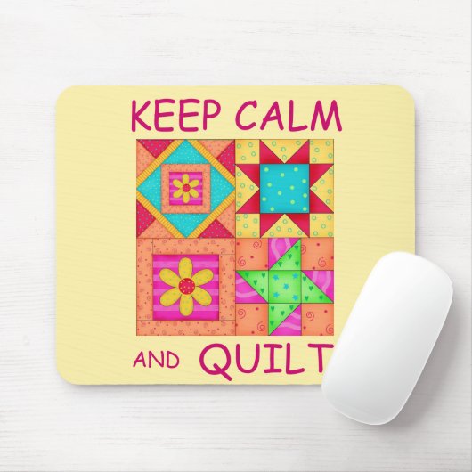 Behalt ruhiger und farbenfroher Patchwork-Blöcke Mousepad (Mit Mouse)