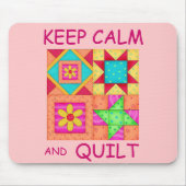 Behalt ruhiger und farbenfroher Patchwork-Blöcke Mousepad (Vorne)