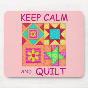 Behalt ruhiger und farbenfroher Patchwork-Blöcke Mousepad