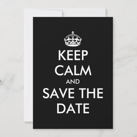 Behalt ruhiger und Save the Date Hochzeitskarten (Vorderseite)