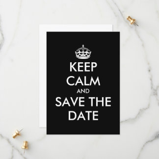 Behalt ruhiger und Save the Date Hochzeitskarten