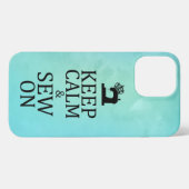 Behalt ruhiges Nähen auf Handwerksklötze iPhone Hülle (Rückseite (Horizontal))