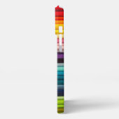 Behalt ruhiges Nähen auf Handwerkskunst Rainbow Fa iPhone Hülle (Linke Seite)