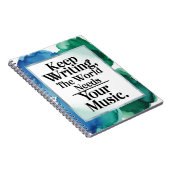 Behalt Schreiben. Die Welt braucht Ihre Musik Notizblock (Rechte Seite)