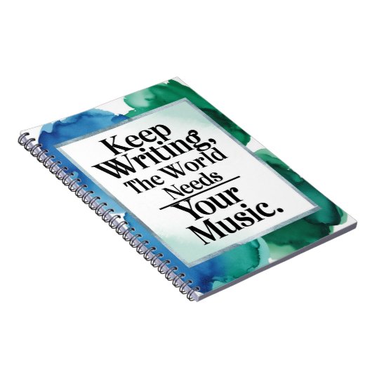 Behalt Schreiben. Die Welt braucht Ihre Musik Notizblock (Rechte Seite)