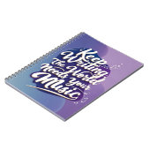 Behalt Schreiben. Die Welt braucht Ihre Musik Notizblock (Linke Seite)