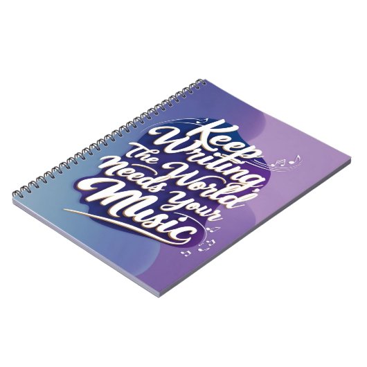 Behalt Schreiben. Die Welt braucht Ihre Musik Notizblock (Linke Seite)