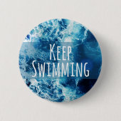 Behalt Schwimmmeer Motivierend Button (Vorderseite)