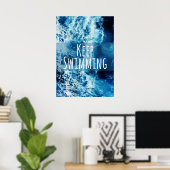 Behalt Schwimmmeer Motivierend Poster (Heimbüro)