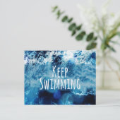 Behalt Schwimmmeer Motivierend Postkarte (Stehend Vorderseite)