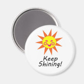 Behalt Shining glücklich gegenüber lächelnden Sonn Magnet (Vorderseite/Rückseite)