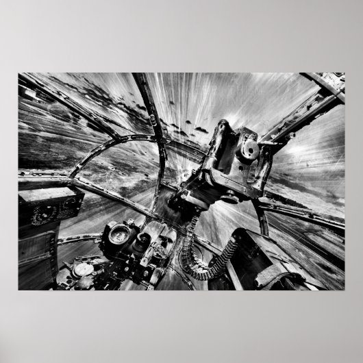 Behalt sie fliegen - Bombardier Monochrome Poster (Vorne)