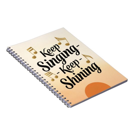 Behalt Singing Behalte Shining Notizblock (Rechte Seite)