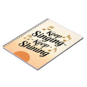 Behalt Singing Behalte Shining Notizblock (Linke Seite)