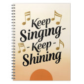Behalt Singing Behalte Shining Notizblock (Vorderseite)