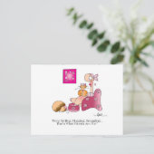 BEHALT SMILING Brustkrebs Postkarte (Stehend Vorderseite)