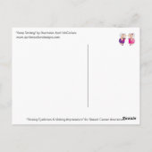 BEHALT SMILING Brustkrebs Postkarte (Rückseite)