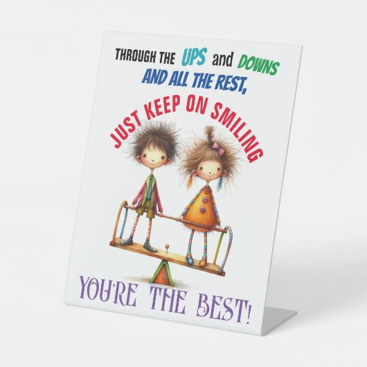 BEHALT SMILING SOCKELSCHILD (Vorderseite)