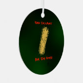 Behalt Spaghetti ganz. Erholung. Weihnachtsrunde Ornament Aus Metall (Vorderseite Rechts)