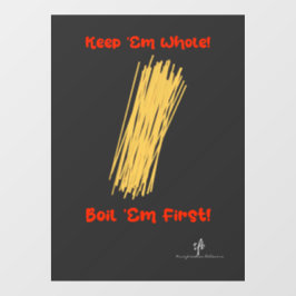 Behalt Spaghetti Ganzes und Erste-Fenster-Klammern Fensteraufkleber