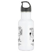 Behalt Spaß passen. Funny Fitness Club Edelstahlflasche (Rückseite)