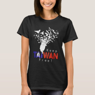 Behalt Taiwan Freie taiwanesische Flag Peace Birds T-Shirt