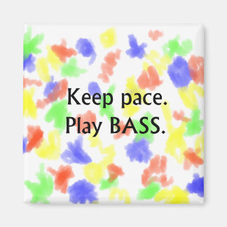 Behalt-Tempo Play Bass Black Text Design Magnet