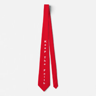 Behalt the Faith Neck Tie (weiß/rot) Krawatte