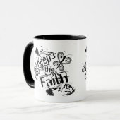 Behalt the Faith Retro Graffiti Christlich Coffee Tasse (Vorderseite Links)