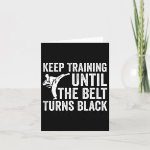 Behalt Training bis Belt Turns Black Karate Taekwo Karte
