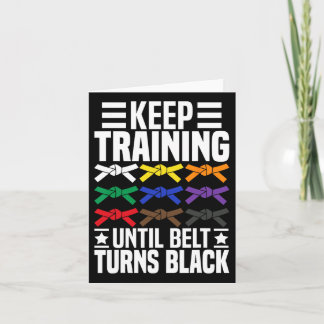 Behalt Training bis Belt verwandelt Black Funny Ka Karte